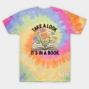 Take A Look It's In A Book Floral T-Shirt